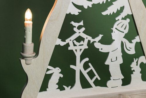 Schwibbogen Vogelfütterung