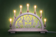 Schwibbogen Bergleute Schwerter