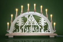 Schwibbogen Waldhaus LED